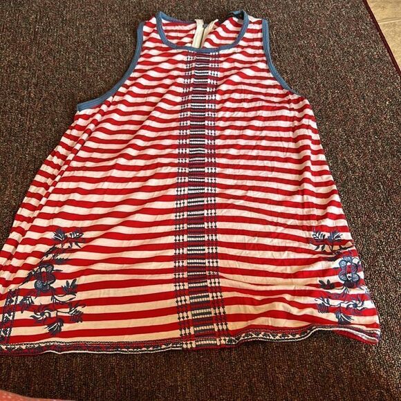 Thml red and white medium tank top - Picture 2 of 7